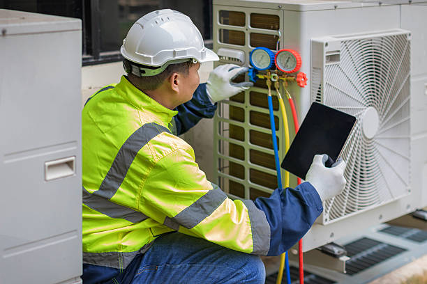 Professional Air Conditioning Repair technician working in Drums, PA
